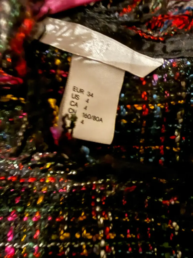 Blusa de tweed negra multicolor - 3