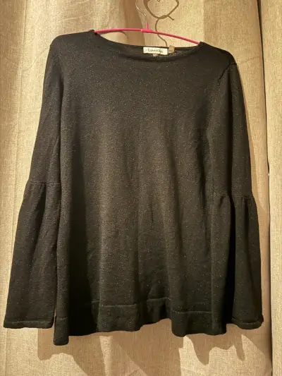 Polera negra de manga larga - miniatura 1