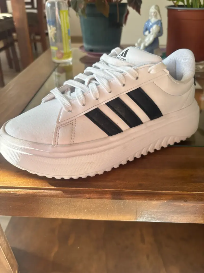Zapatillas blancas franjas negras Adidas originale - 3
