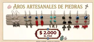 Pulseras de piedras naturales y aritos - miniatura 2