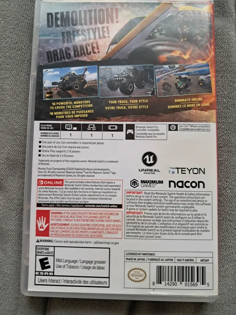 Juego Monster Truck Championship Switch - 2
