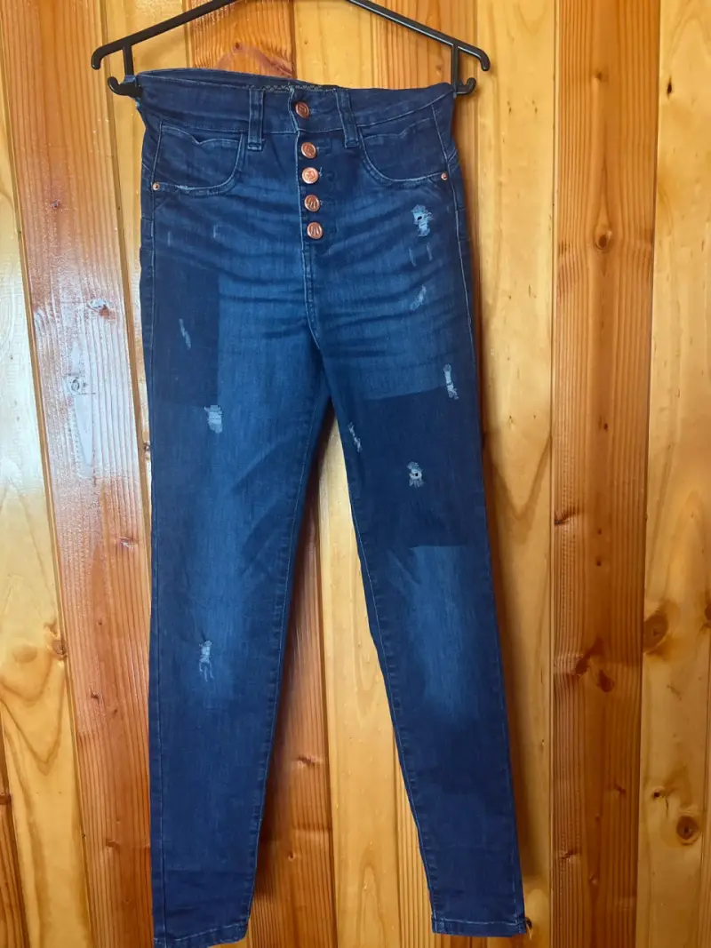 Jeans pitillo azul - 1