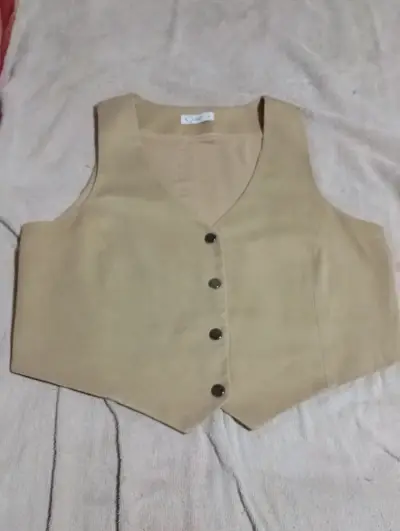 Chaleco beige elegante - miniatura 1