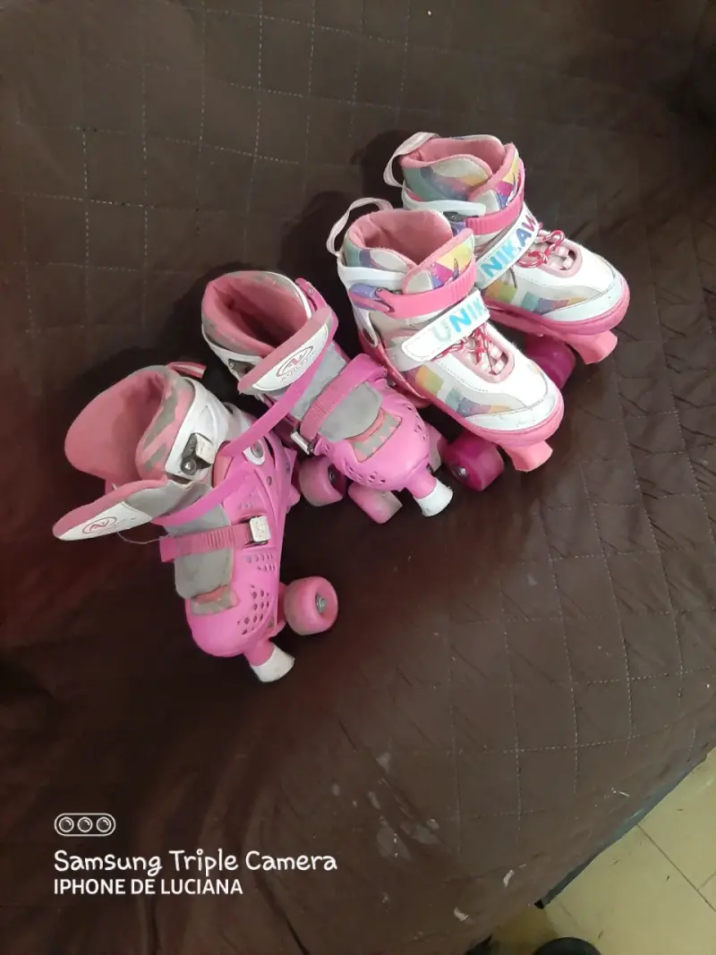 Patines de 4 ruedas rosas