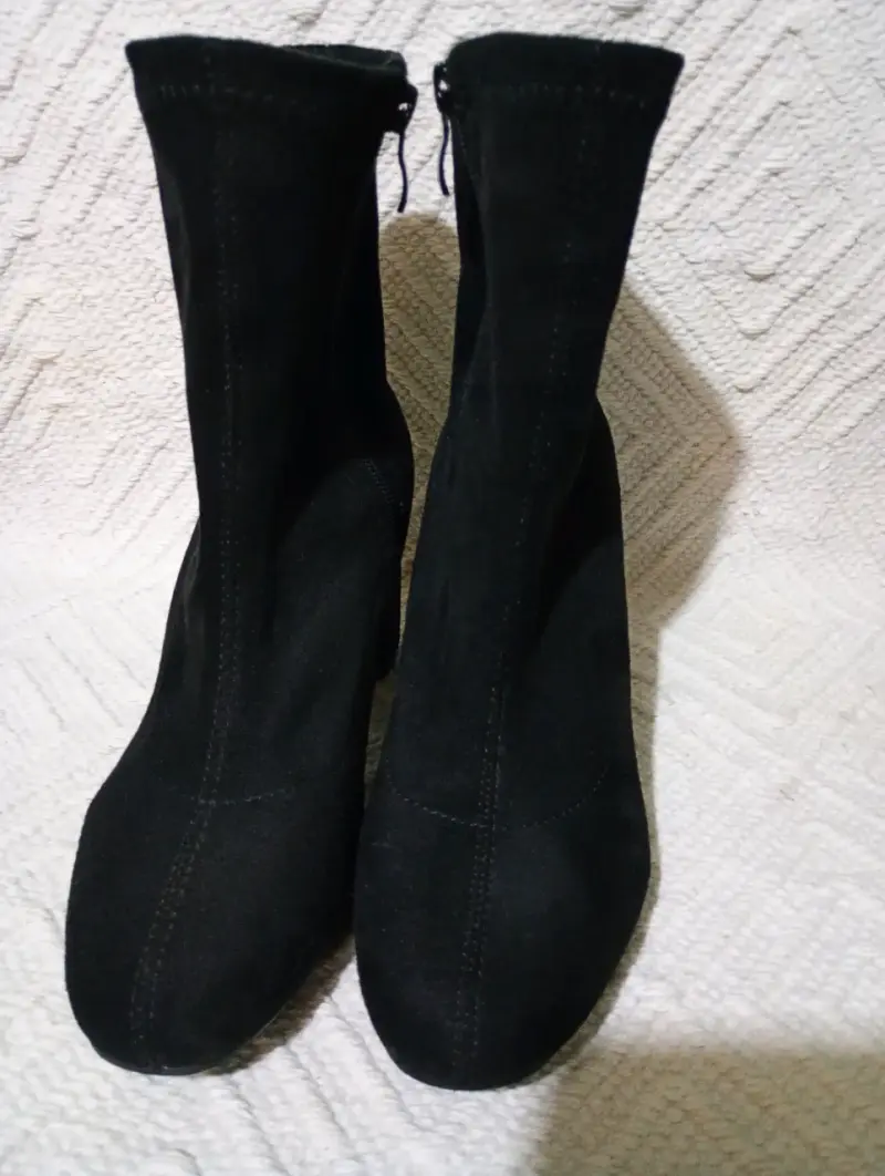 Botines negros de gamuza N° 36 - 1