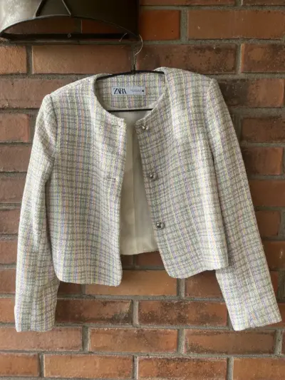 Chaqueta de tweed Zara S - miniatura 5