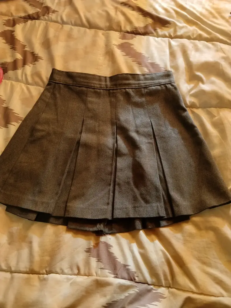 Falda gris plisada - 2