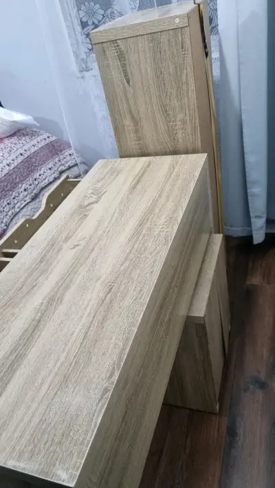 Escritorio con estantería de madera - miniatura 4