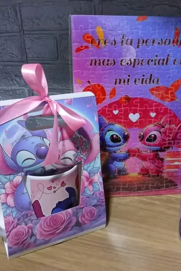 Set de taza y puzzle Stitch