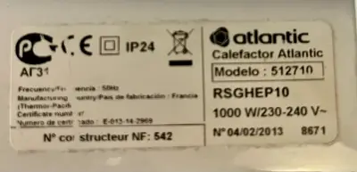 Calefactor Atlantic con termostato - miniatura 2