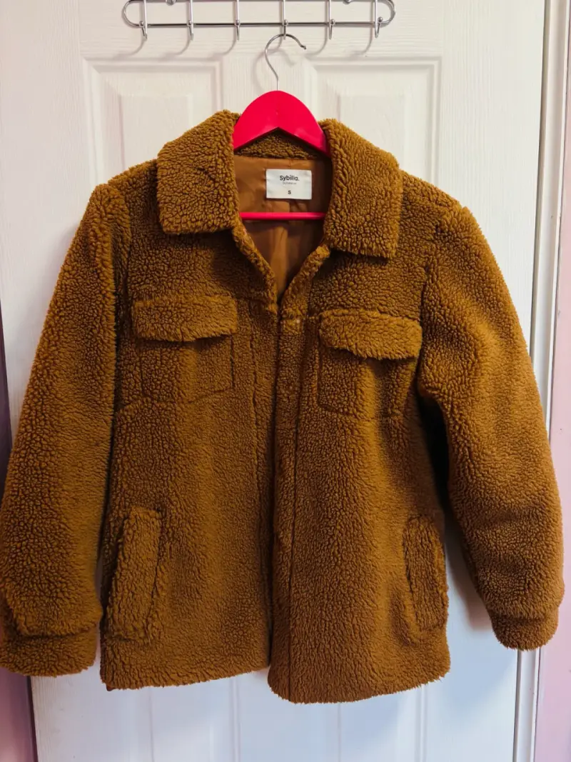 Chaqueta corderito marrón - 1