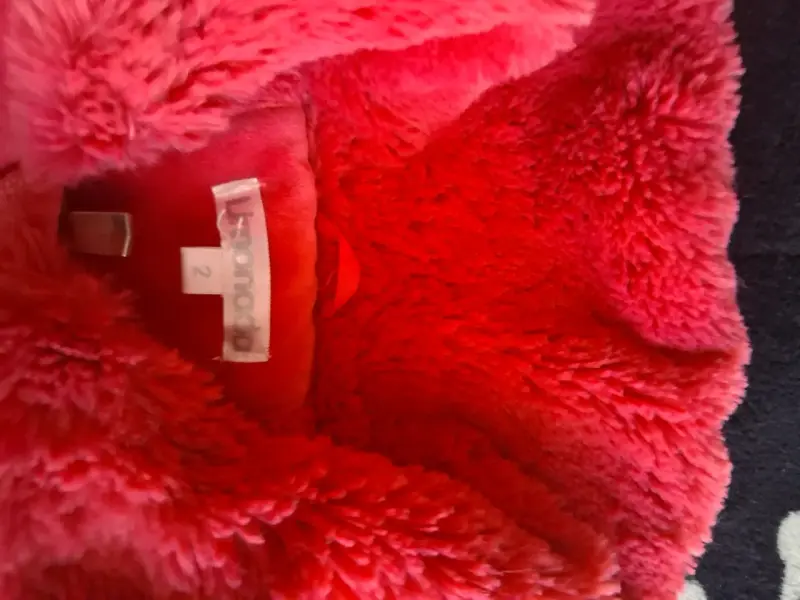 Abrigo infantil rosa con capucha - 2