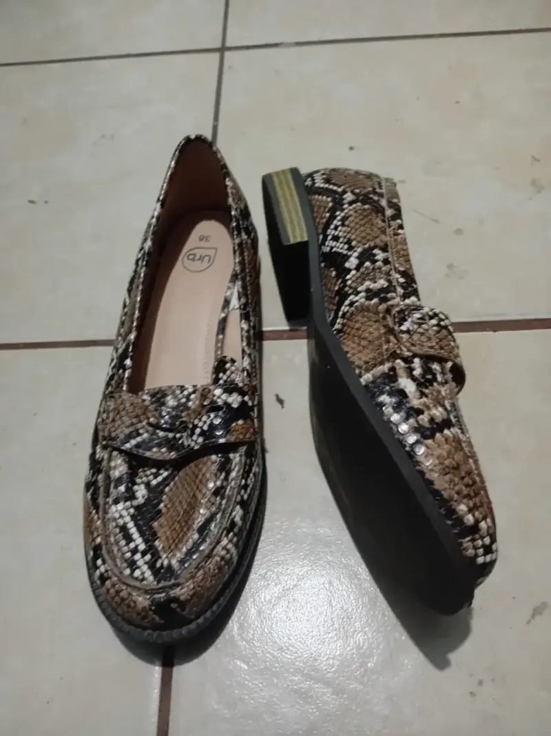 Mocasines de mujer estampado serpiente - 1