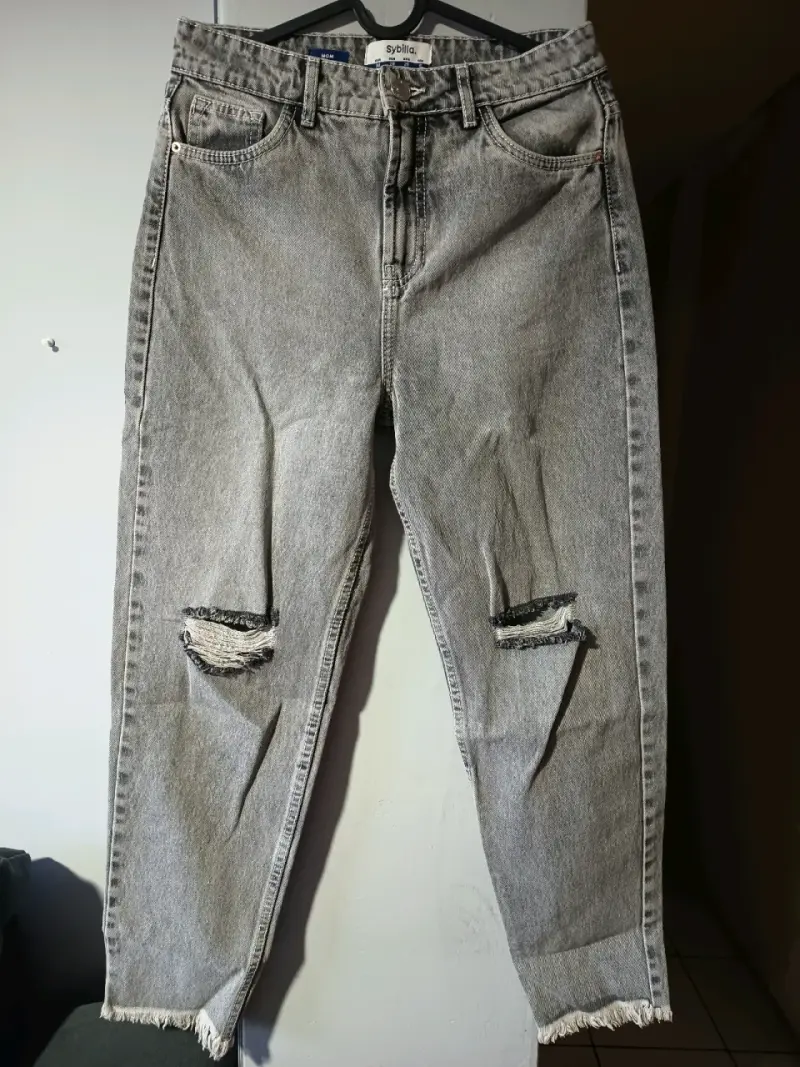 Mom jeans grises Sybilla - 1