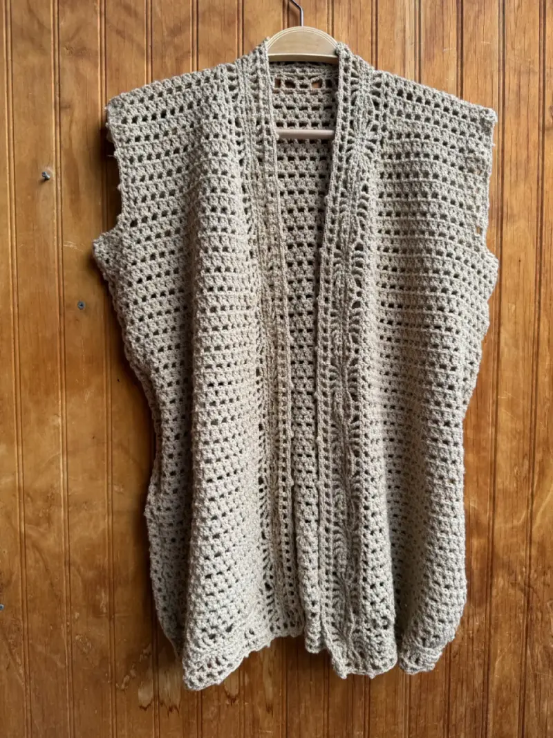 Chaleco tejido beige - 2