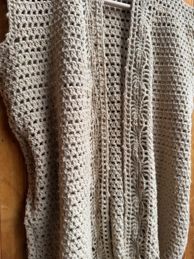 Chaleco tejido beige - 3