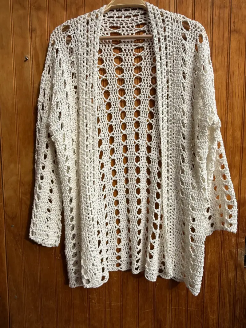 Cardigan tejido blanco - 1
