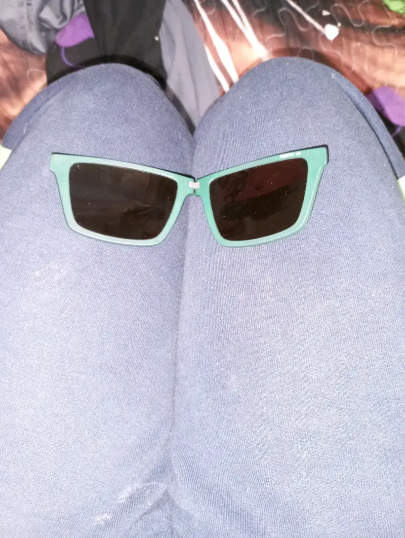 Gafas de sol unisex negras con imán - 2