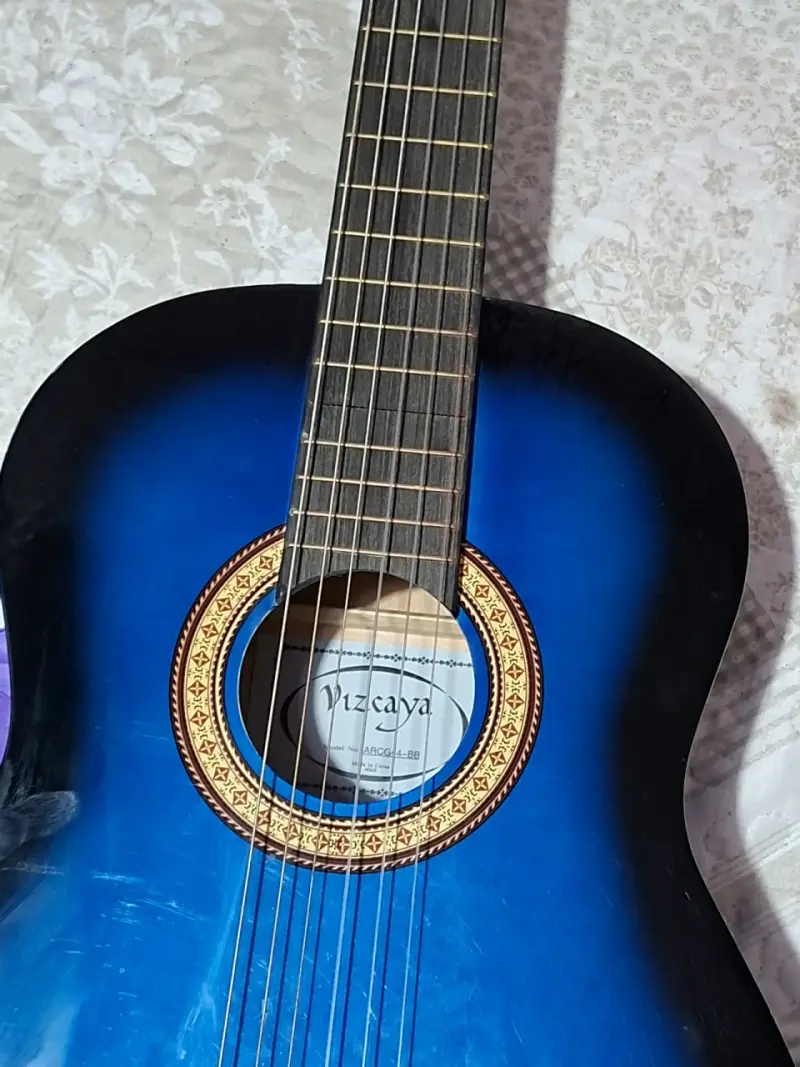 Guitarra acústica azul Pecaya - 4
