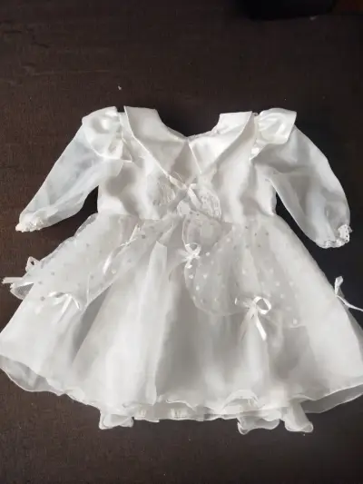 Vestido de bautizo blanco - miniatura 1