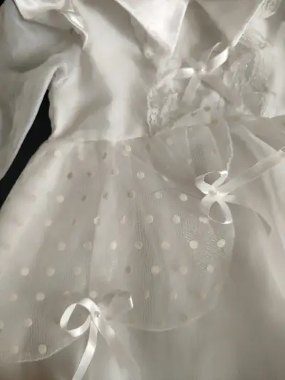 Vestido de bautizo blanco - miniatura 2