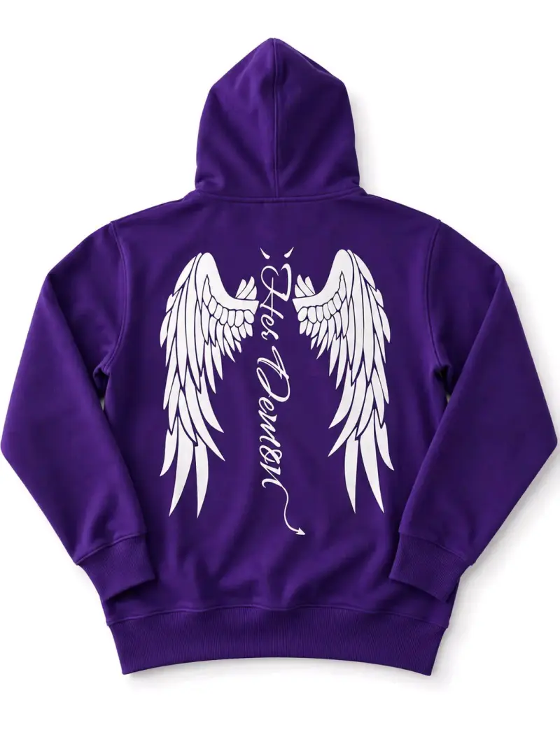 Polerón morado con alas - 1
