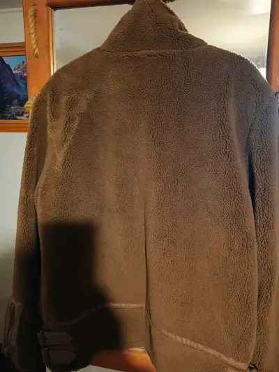 Chaqueta textura corderito café - miniatura 3