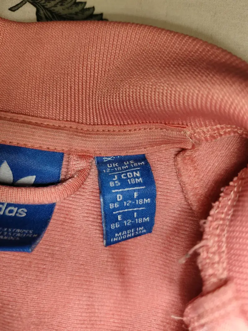 Chaqueta deportiva Adidas rosada talla 12 a 18 mes - 3
