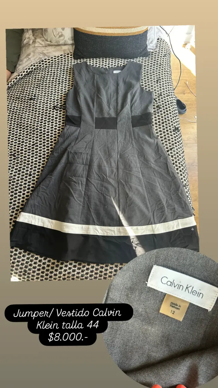 Vestido Calvin Klein gris Talla 44