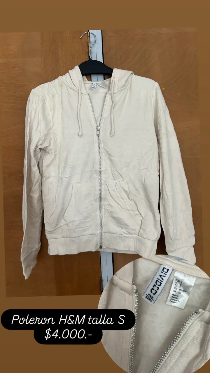Polerón H&M beige con capucha