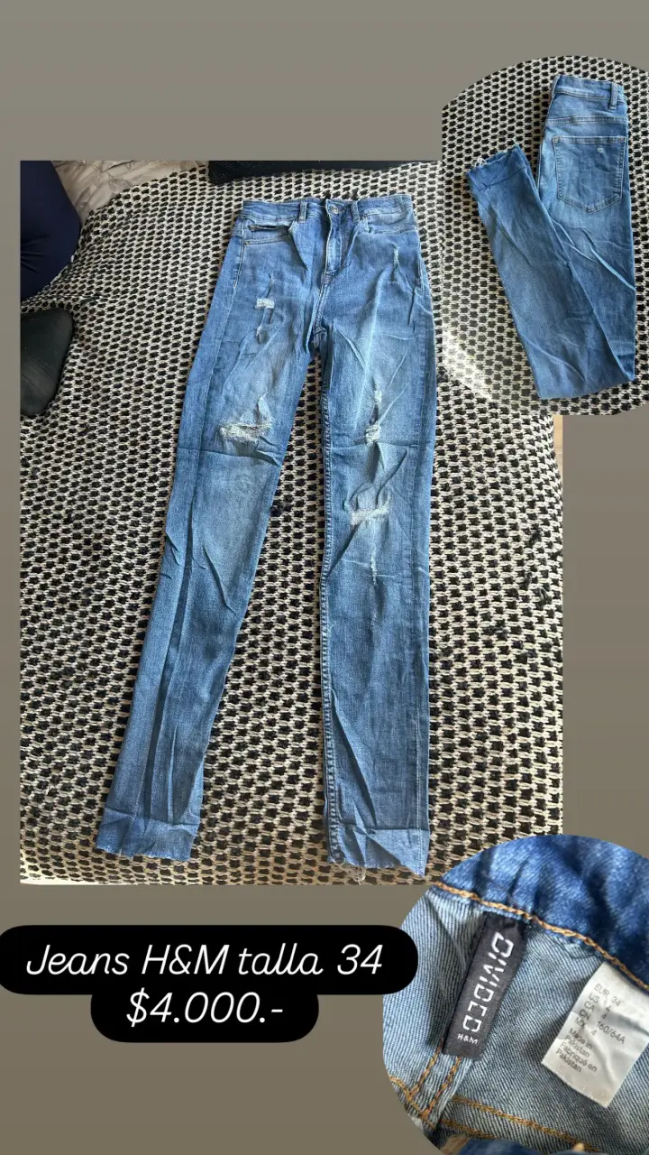 Jeans desgastados H&M talla 34