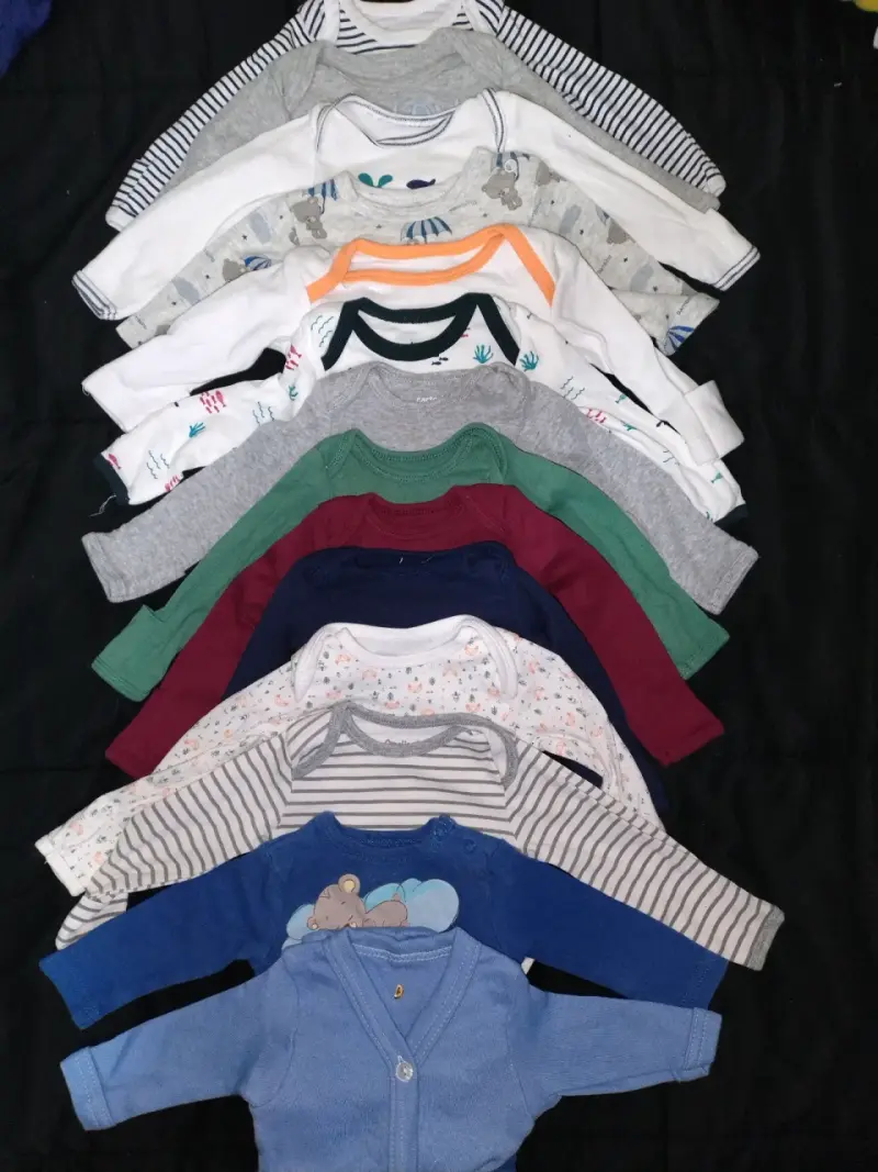 Lote de bodies de bebé varios colores