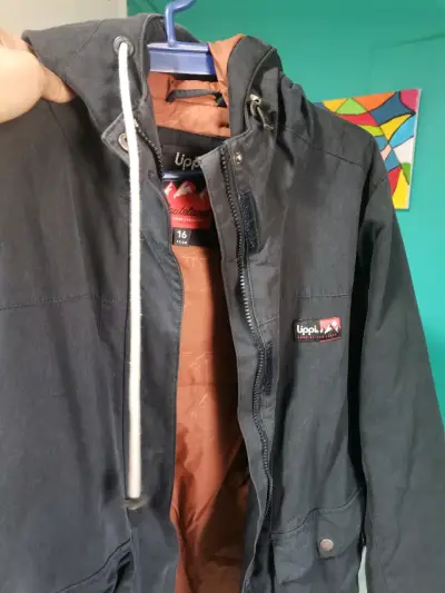 Parka negra con gorro Talla 16 - miniatura 1