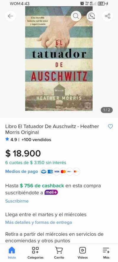 Libro 'El Tatuador de Auschwitz' - miniatura 5
