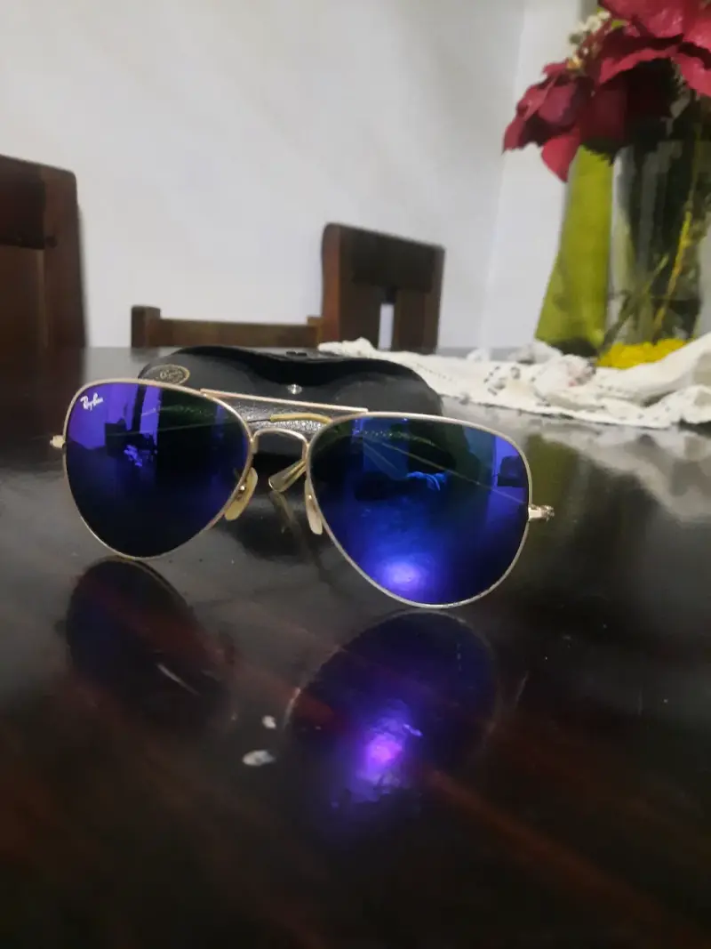 Lentes de sol aviador azul - 3