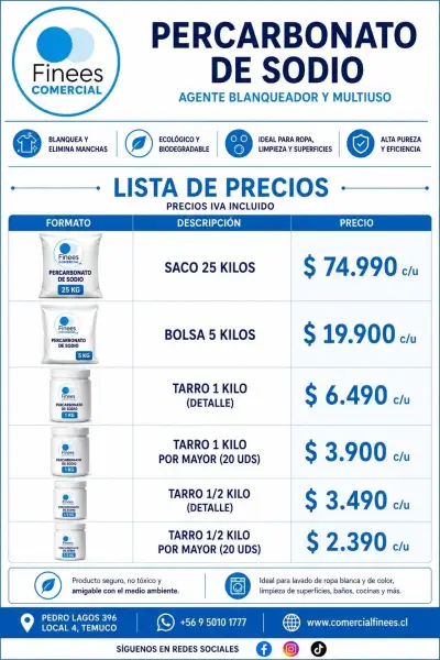 Percarbonato de sodio 25 kg - miniatura 3