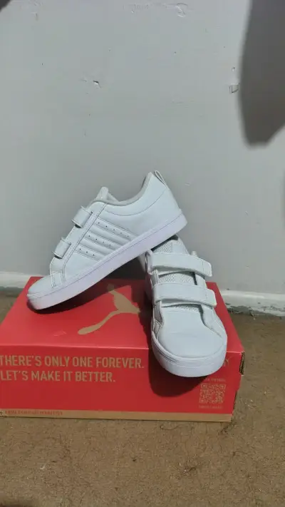 Zapatillas blancas con velcro Adidas 34.5 /21 cm - miniatura 2