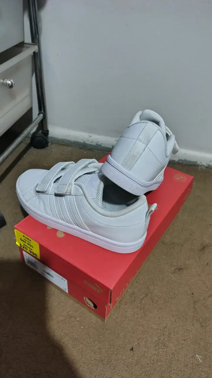 Zapatillas blancas con velcro Adidas 34.5 /21 cm - 3