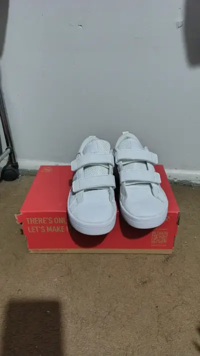 Zapatillas blancas con velcro Adidas 34.5 /21 cm - miniatura 4