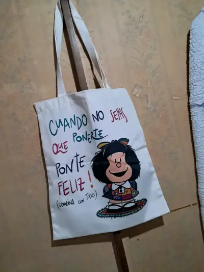 Bolsa tote estampada Mafalda - miniatura 1
