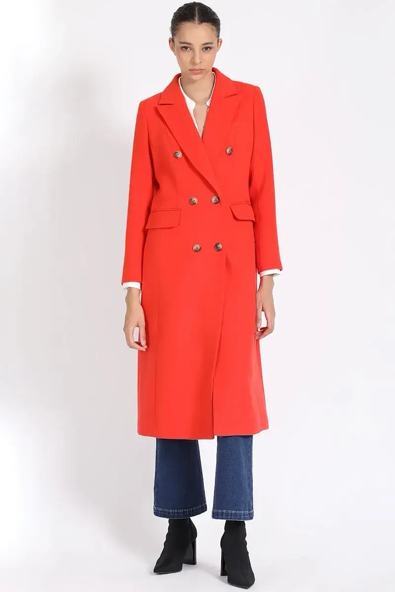 Abrigo rojo  mujer - 6