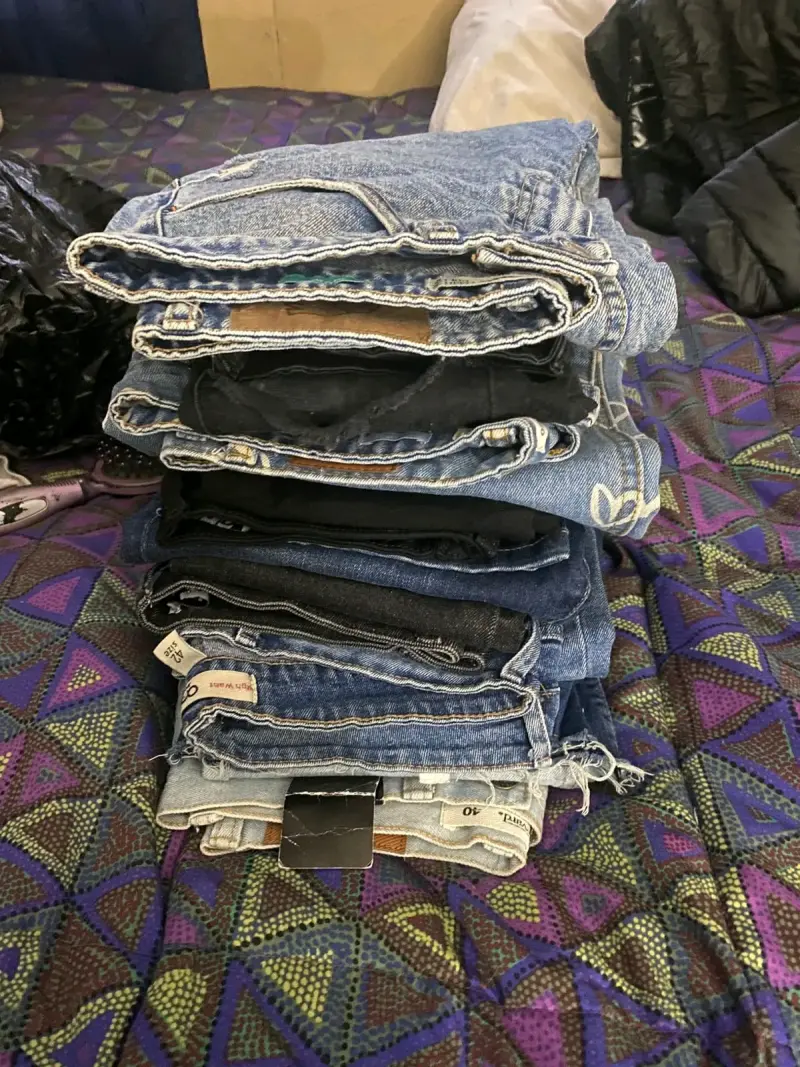 Lote de jeans usados