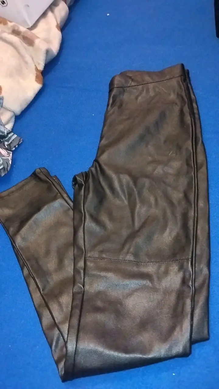 Pantalones de cuero  negro - 2