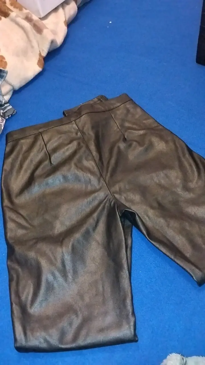 Pantalones de cuero  negro - 4