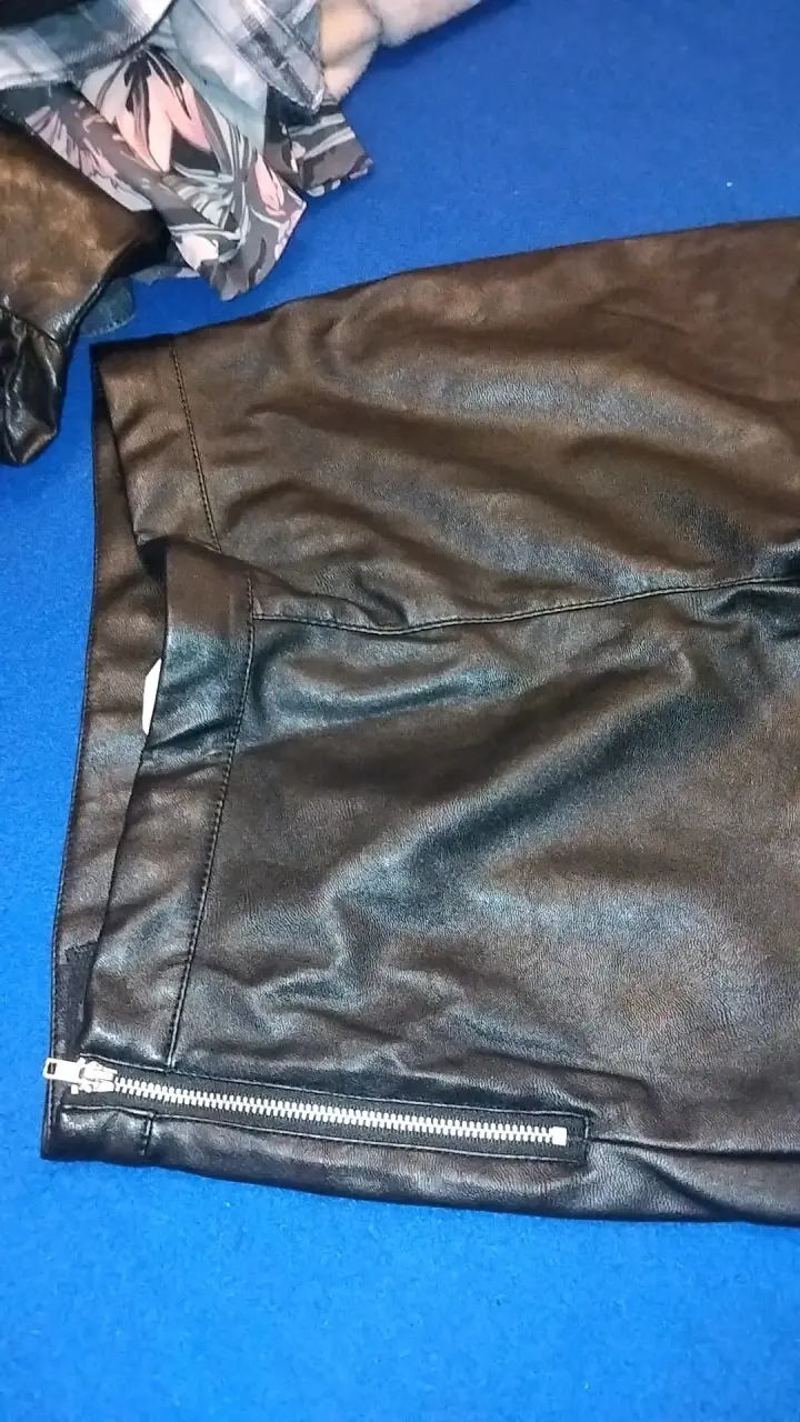 Pantalones de cuero  negro - 5