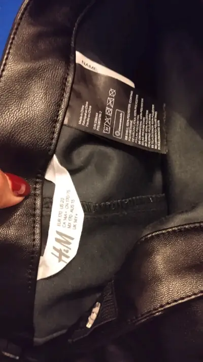 Pantalones de cuero  negro - miniatura 6