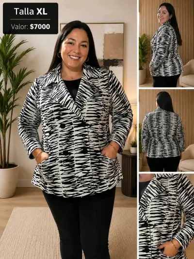 Blazer a cuadros talla 38 - miniatura 5