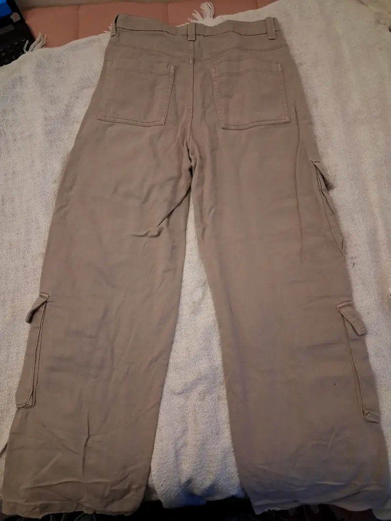 Pantalones cargo beige - 2