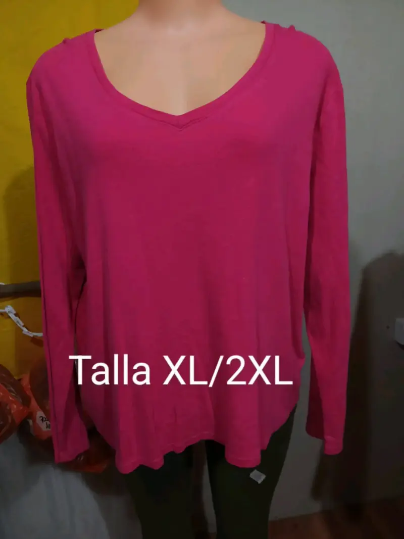 Polera rosa talla XL - 3