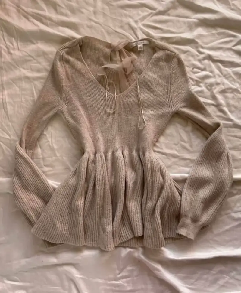 Suéter beige de punto - 2